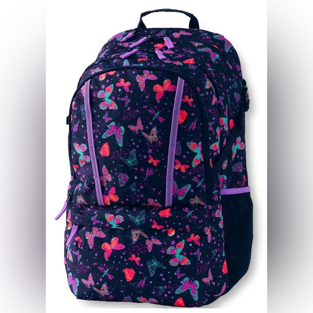 Lands’ End Butterfly Backpack Dark Blue - Picture 10 of 13